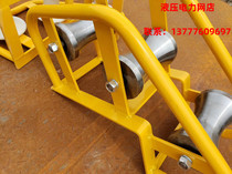 Steel wheel iron wheel Cable corner pulley right angle turning three wheel corner pulley 7-character turning cable pulley