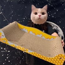 Cat bed Cat sand hair Cat scratch board nest Cat nest Corrugated paper Cat claw board Claw grinder Wear-resistant cat toys Cat supplies