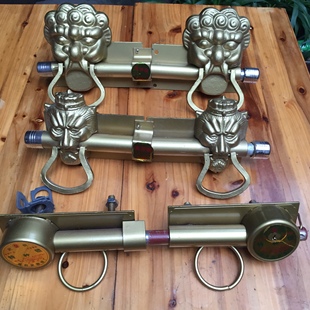 老式大门锁木门铁门双扇锁防盗锁仓库穿条锁插销铁门锁栓门锁包邮