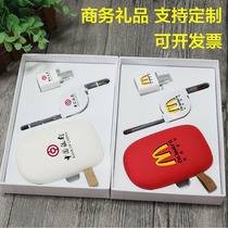 Ten years factory direct charging treasure custom logo mobile power with hand gift set custom-made print engraved name