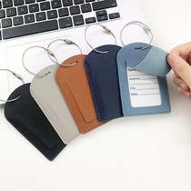 Luggage baggage tag boarding pass tag suitcase anti-loss identification tag leather custom pendant hangtag