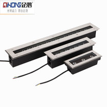 Led strip linear outdoor waterproof line shaped ground lamp rectangular floor tile lamp courtyard lawn lamp spotlight
