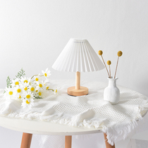 Photo props background cloth ins French pure white waffle three-dimensional tassel tablecloth Food baby jewelry photography