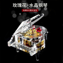 Crystal piano music box Music box Girls birthday gift creative Sky city gift children DIY customization