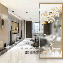 Door light luxury modern simple glass screen partition Living room Household Nordic decoration block bedroom mobile entrance