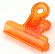 Bright color round clip 63mm file clip 12 barrel dovetail clip transparent white plastic clip office stationery