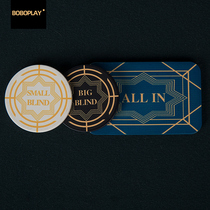 BOBOPLAY Texas poker ceramic chip all in card ceramic size blind
