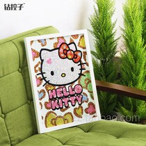 Diamond painting hello kitty kindergarten children hello cat diamond painting handmade diy material bag girl