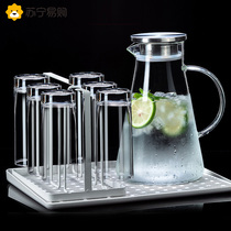 Light luxury glass household heat and transparent living room tea table drink cup milk cup family suit 947g