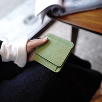 MissDeer customised headlayer cow leather minimalist with delicate and small female mini-slim card bag money clip small zero wallet