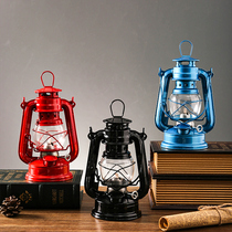 Old-fashioned portable retro kerosene lamp horse lamp outdoor camping tent lamp emergency wind lamp mast lamp country nostalgic decoration