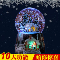 Crystal Ball Snowflake Music Box Music Box Girls Birthday Gifts Children 10-year-old Little Girl Gifts Sky City