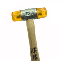 German Hunter brand yellow rubber hammer professional installation hammer wooden handle rubber hammer head yellow nylon rubber hammer 22 35 50mm