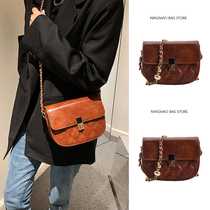 Premium sense retro bag 2021 new bag womens niche shoulder bag autumn wild fashion saddle bag