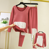  German velvet autumn clothes autumn pants suit womens autumn and winter plus velvet thickened long-sleeved inner double-sided brushed self-heating thermal underwear