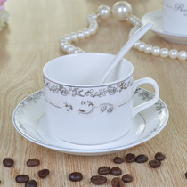 Cup coffee cup saucer spoon customized shelf gift European coffee set ceramic creative set with hand gift printing