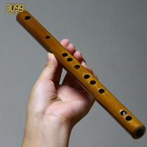 Portable small portable instrument mini flute beginner short flute pocket bamboo flute small drop B small c tune no membrane hole