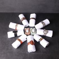 Model room bathroom towel buckle ring ornaments small ornaments toilet wash table towel soft decoration light luxury