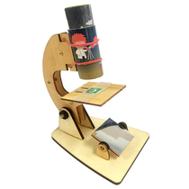 Self-made microscope childrens scientific experiment small invention DIY hand-assembled maker education and training