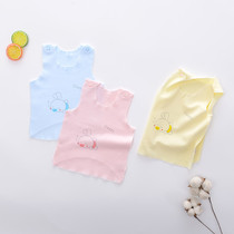 Newborn cotton half back belly vest 0-year-old baby newborn clothes breathable baby digging back half back clothes spring and autumn