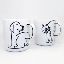 Cartoonist Tango original design Cat and dog mug