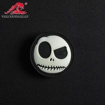 Luminous clown 3D rubber badge personality badge Velcro creative armband bag sticker wave tide