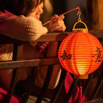 How I miss my New Year's Spring Festival balcony lantern hanging ornament Chinese style moral gift New Year portable red lantern