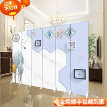 Nordic screen partition wall blocks home living room small bedroom modern simple folding screen mobile folding office