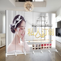 Beauty salon screen partition fashion push-pull folding health club Mobile fabric modern simple bedroom barrier