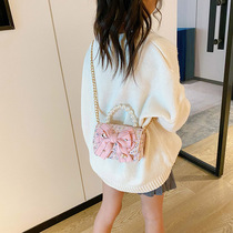 Girls chain bag small fragrant wind children bag princess fashion accessories bag baby cute cartoon change messenger bag cute