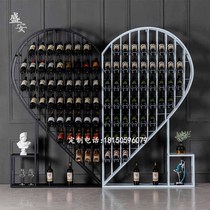 Iron wine cabinet Household floor wine rack Custom creative restaurant partition Bar winery wine display cabinet