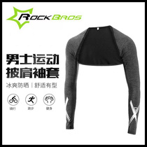 Lock Brothers Summer Ice Silk Sunscreen Cape Conjoined Ice arms cover Anti-UV riding Driving sleeves