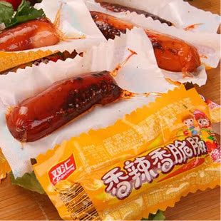双汇香辣香脆肠香辣味肉类零食香肠泡面搭档热狗肠火腿肠10支350g