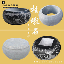 Stone carving pillar top stone pier Stone Drum Foundation gate pier pillar foot stone ancient building antique old old blue stone pier Stone Hollow