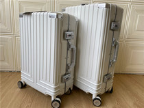 Export Japan high specification trolley case white suitcase 20 inch 22 inch boarding universal wheel suitcase men and women