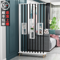 New Chinese screen Household solid wood partition Modern wall living room entrance Simple office home light luxury decoration