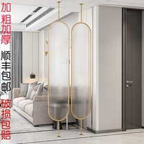 Nordic light luxury Changhong tempered glass screen entrance entrance Simple modern living room partition occluding home decoration