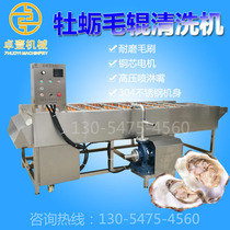 Large sea oyster cleaning machine sea cucumber scallop oyster brush cleaning machine fruit and vegetable parallel wool roller cleaning and waxing machine