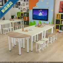 Student Table Chairs Training Desk Coaching Class Desk Chair Composition Fine Arts Painting Table Strip Table Group Body Activity Splicing Table