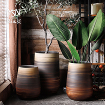 Yasanmun ceramic flowerpot planting large diameter basin homestay hotel garden courtyard decoration decoration