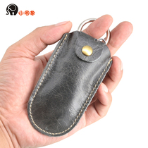 Small Round Elephant Head Layer Cow Leather Car Key Bag Applicable Nissan Nissan Xuan Comfort Sky BRIEF KEY SLEEVE