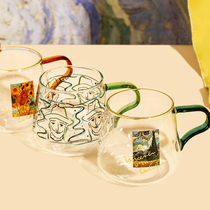 NOME Van Gogh series joint name-Van Gogh glass niche water cup high appearance high temperature resistant ins Wind