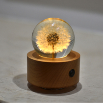 Dandelion specimen crystal ball eight music box ornaments for male and female friends girlfriends and lovers Teachers Day birthday gift