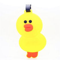 Little yellow duck luggage tag travel luggage bag tag small pendant consignment tag name tag identification plate travel supplies
