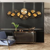 New Chinese Light Lavish Modern Style Living Room Dining Room Restaurant Decoration Bell Hanging Bell Creative Wall Decoration Mute Clock Wall Hanging Watch