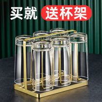 Ocean imported glass Household transparent drinking water cup Milk cup Simple living room heat-resistant green tea cup set