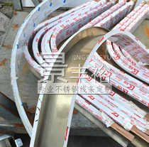 Custom living room stainless steel curved edge decorative lines U-shaped groove edging multi-folding edge back pull bending molding