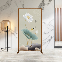 New Chinese screen partition wall Living room simple modern bedroom block household cloth double-sided simple seat screen