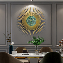 Light luxury wall clock marble Nordic decorative clock living room creative hanging table silent clock home Modern simple clock