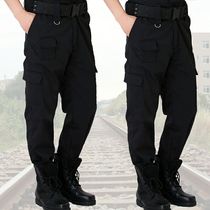 Spring and autumn security pants training pants black men thick special training work clothes pants summer wear-resistant tactical pants combat pants